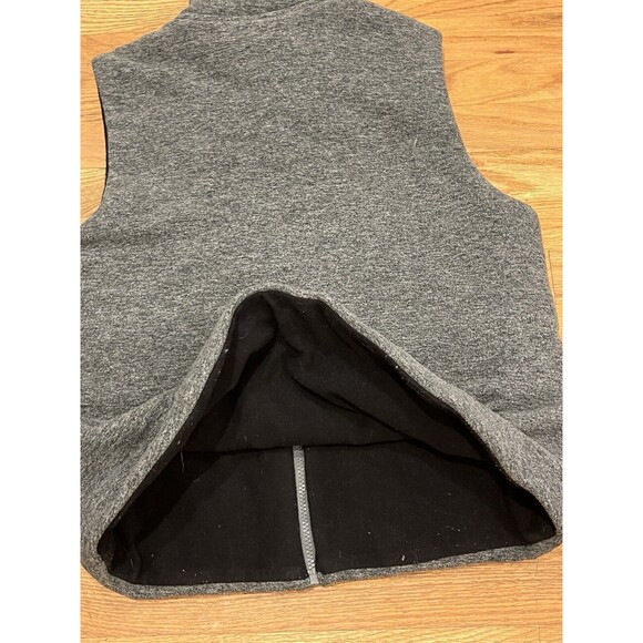 Lauren Ralph Lauren Women Vest Size Medium Patch Gray Grey Zip Front Collar - Picture 4 of 10